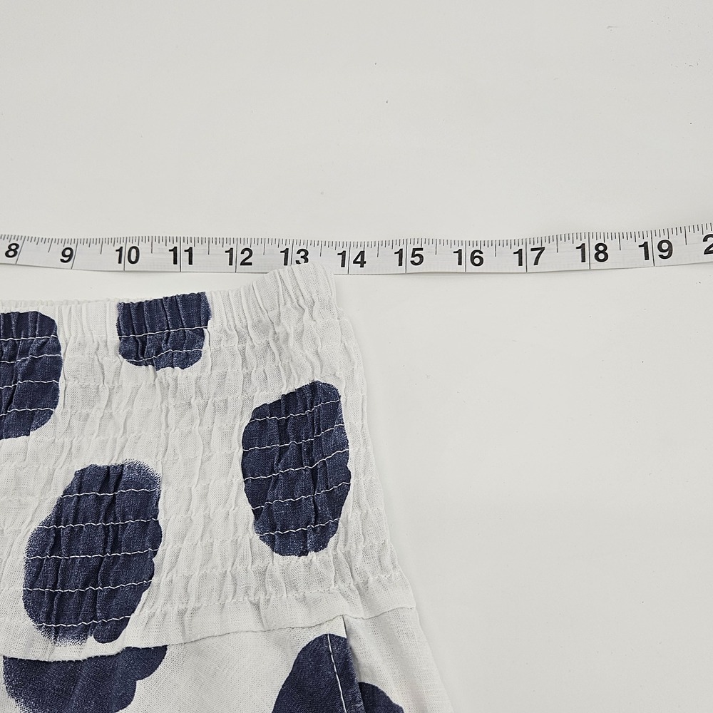 Camille & Co Linen Blend‎ Made in Italy Polka Dot Skirt Coastal Euro Summer M - Picture 5 of 6
